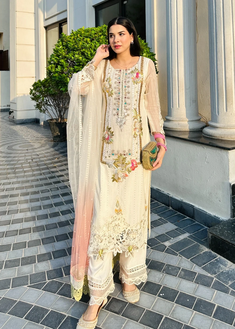 Khuda Baksh Creations-S-125 Off White